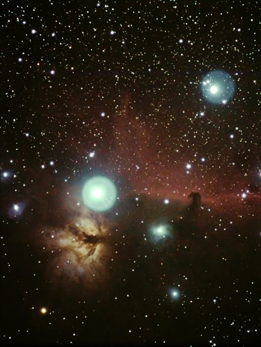 Horsehead and the Flame Nebula